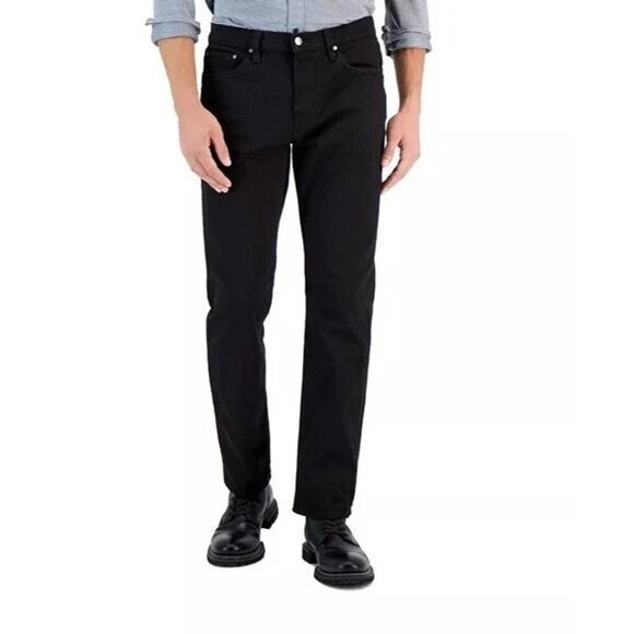 MICHAEL KORS GRANT JEANS MEN'S SZ 38/32 CLASSIC FIT BLACK DENIM - Picture 1 of 5